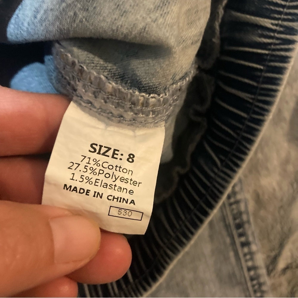 Mom Style Acid Wash Elastic Waist Jeans - Picture 3 of 4